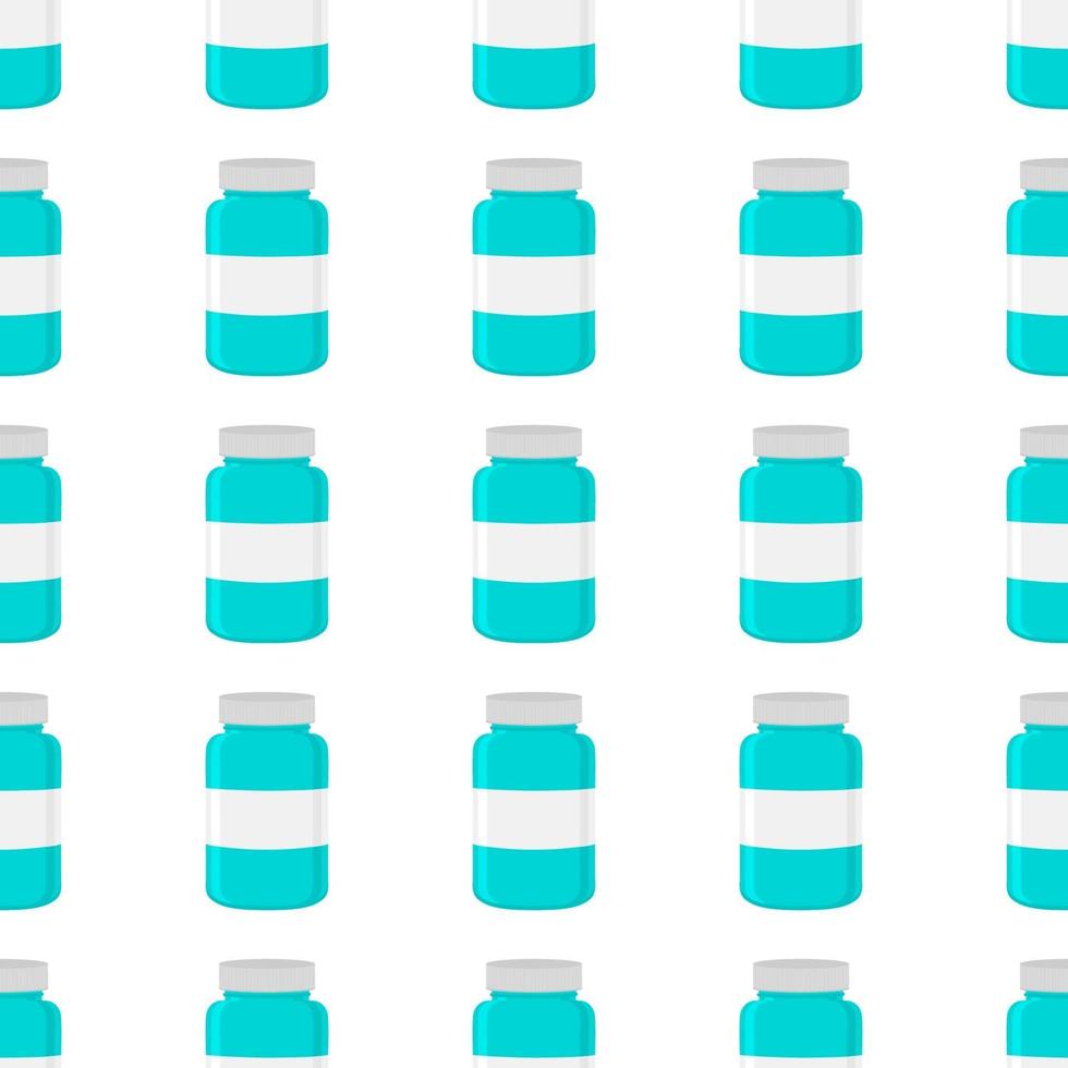 big colored set different types of pills inside close jar vector
