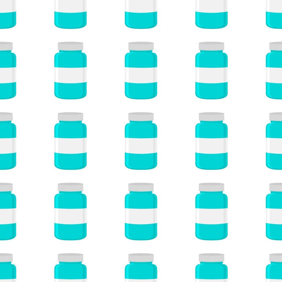 big colored set different types of pills inside close jar vector