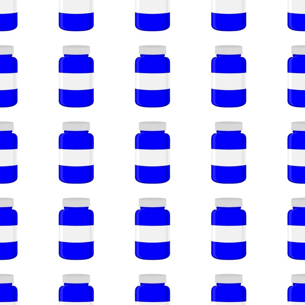 big colored set different types of pills inside close jar vector