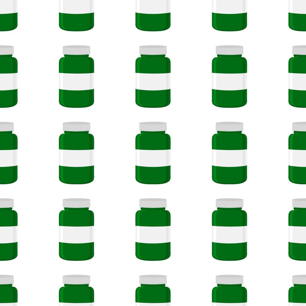 big colored set different types of pills inside close jar vector