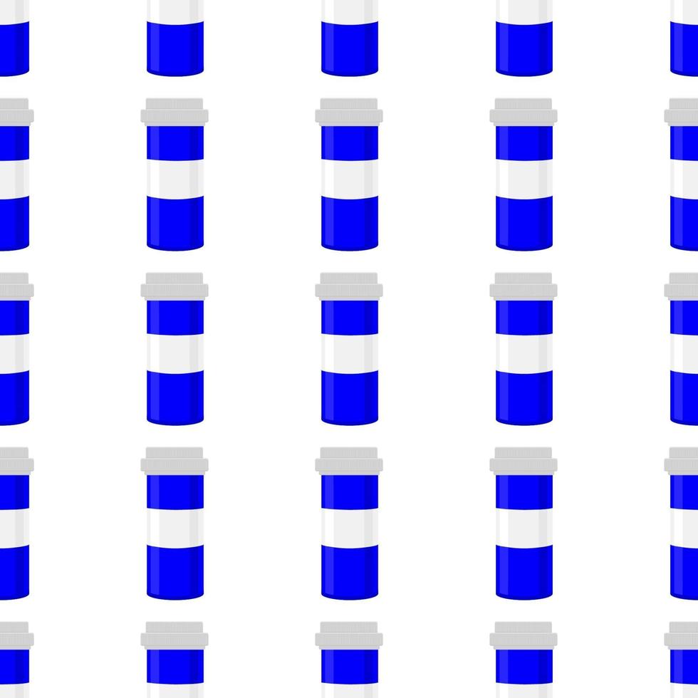big colored set different types of pills inside close jar vector