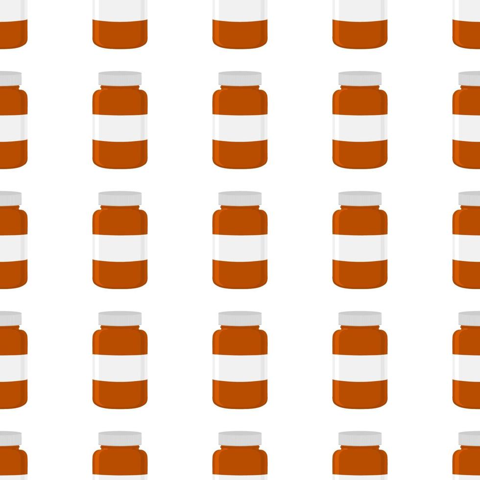 big colored set different types of pills inside close jar vector