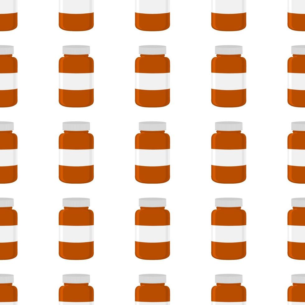 big colored set different types of pills inside close jar vector