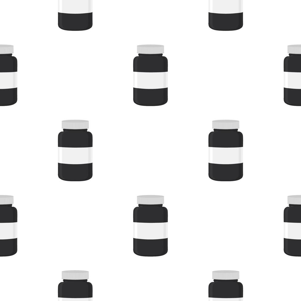 big colored set different types of pills inside close jar vector