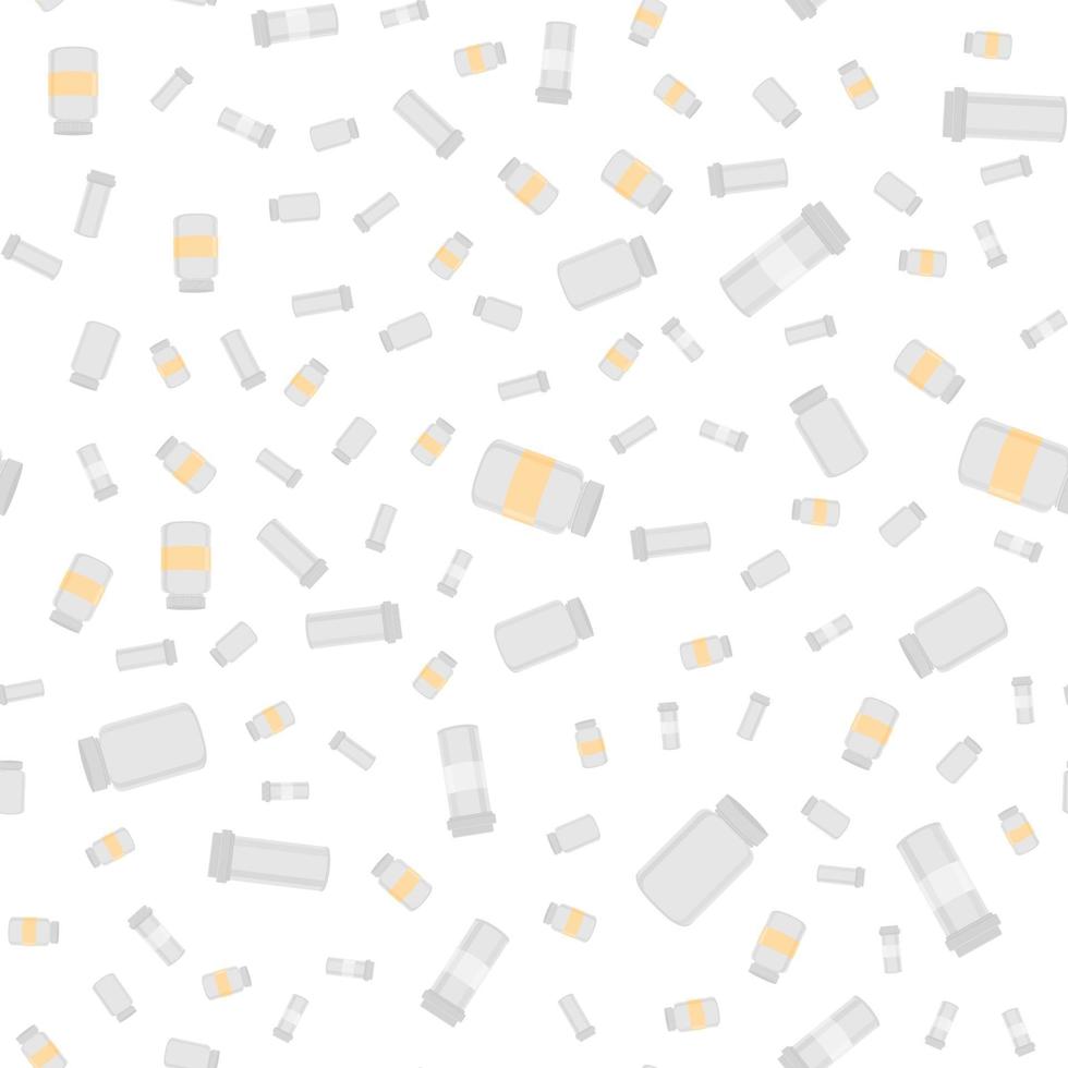 big colored set different types of pills inside close jar vector