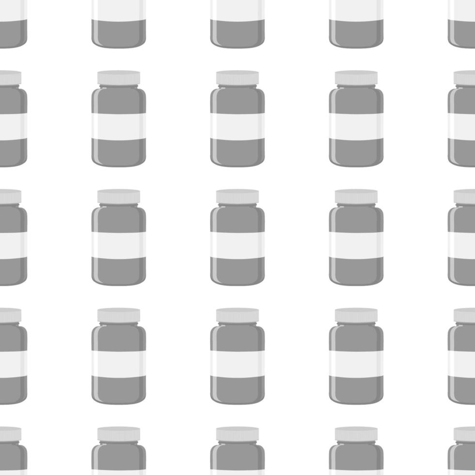 big colored set different types of pills inside close jar vector