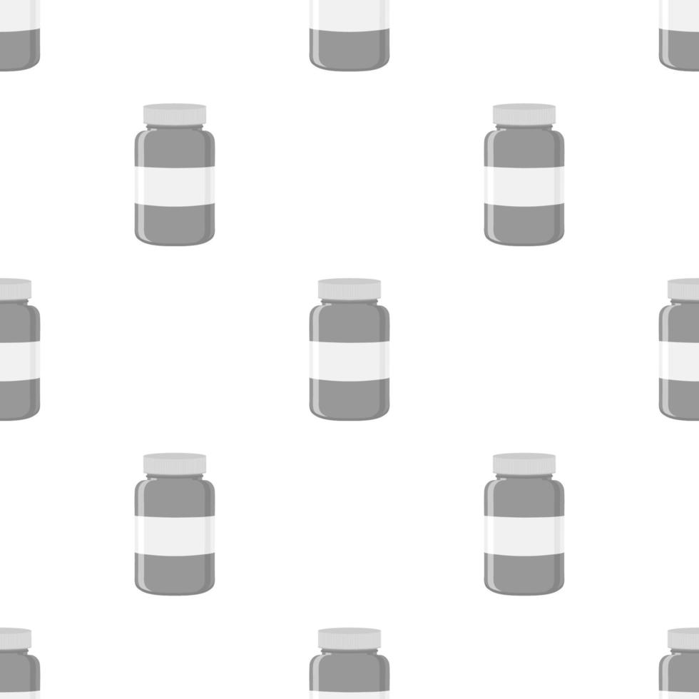 big colored set different types of pills inside close jar vector