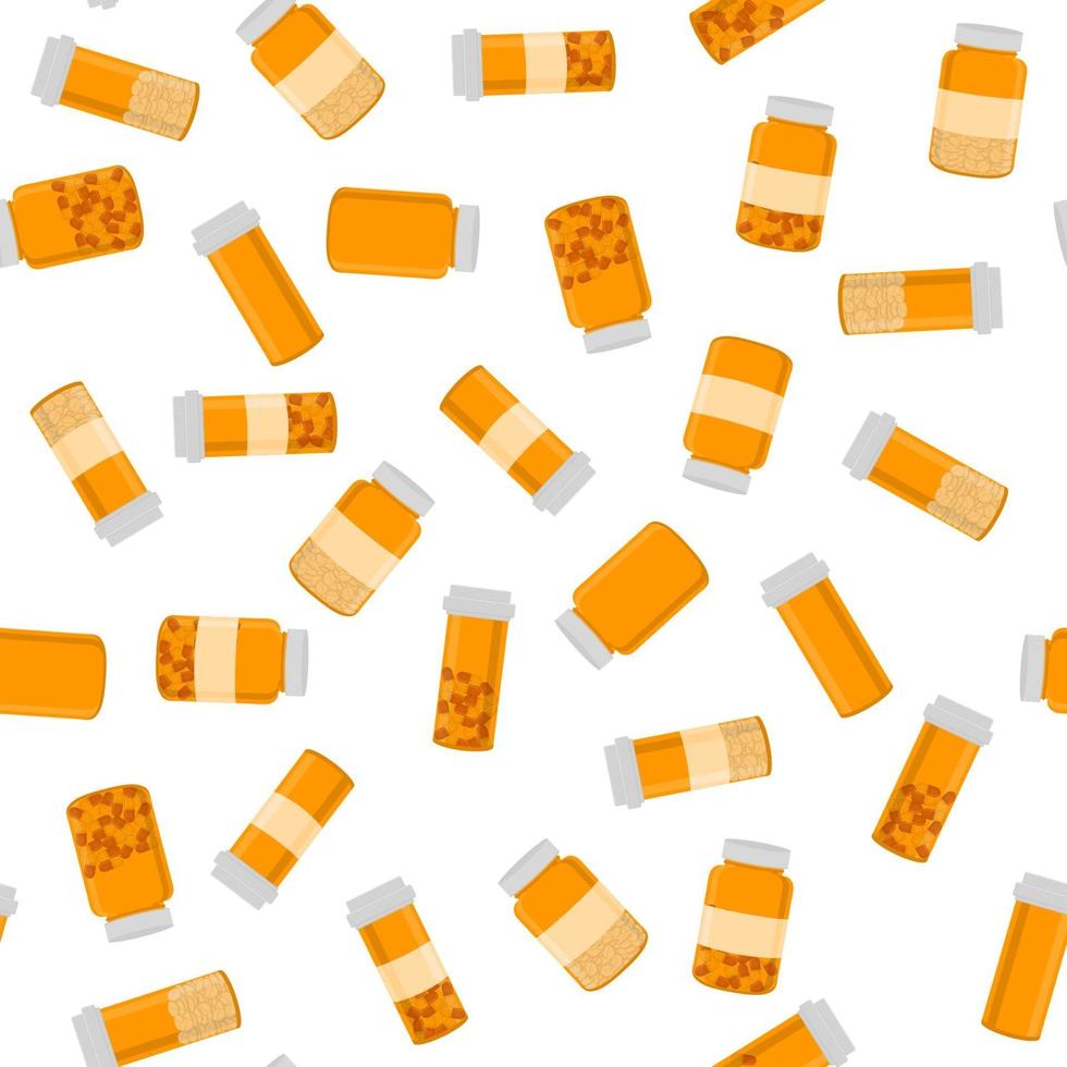 big colored set different types of pills inside close jar vector