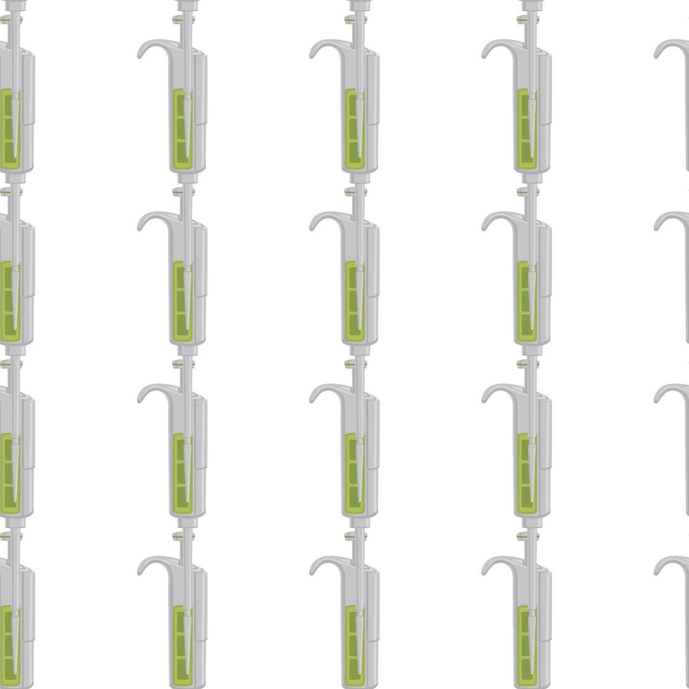 seamless medical pipette, dropper for laboratory on white background vector