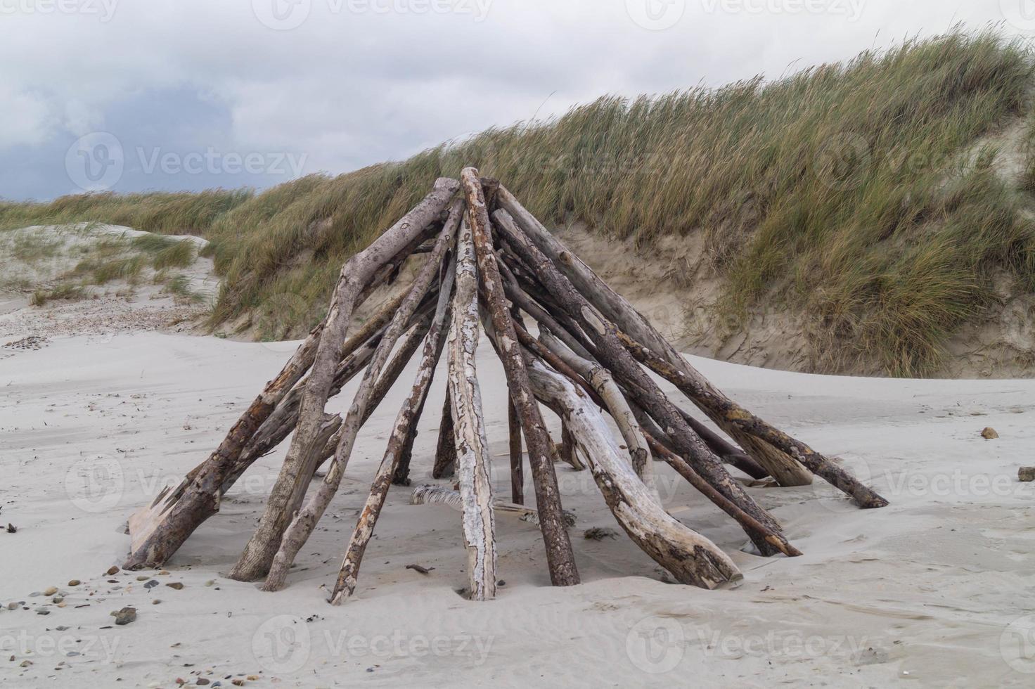 at the beach of Blavand Ho Denmark photo