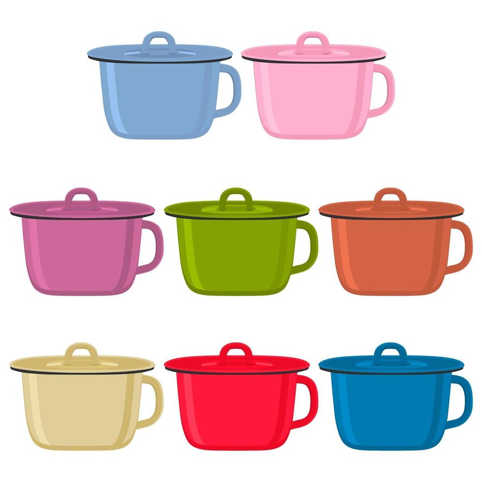 Illustration on theme kit plastic baby pots with comfortable handle vector