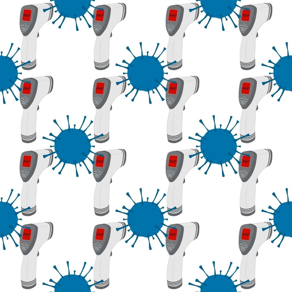 Digital thermometer for prevention coronavirus from covid vector