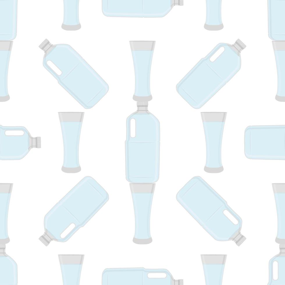 Illustration on theme set identical types plastic bottles vector