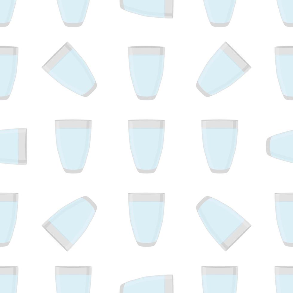 Illustration on theme colored set identical types glass cups vector