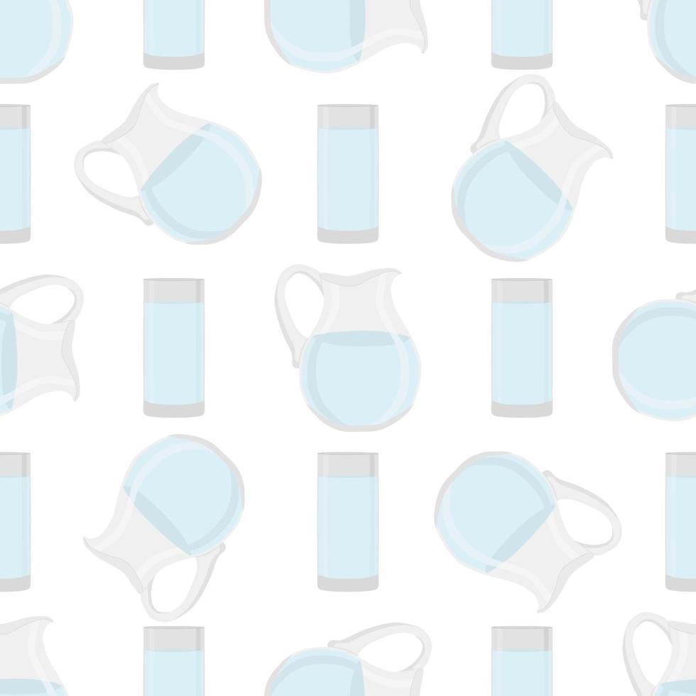 Ilustración sobre el tema de color establecer tipos idénticos jarras de vidrio vector