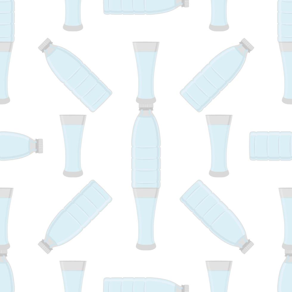 Ilustración sobre el tema establece tipos idénticos de botellas de plástico vector