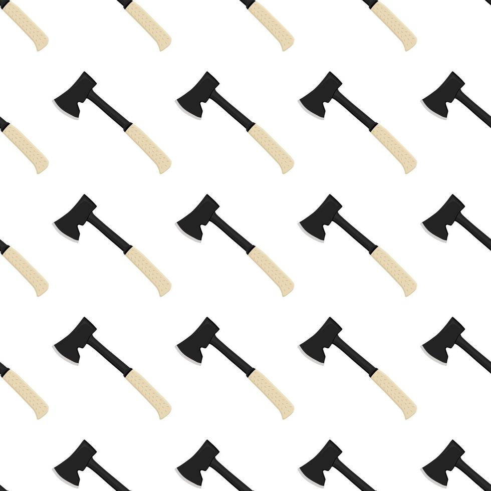 Illustration on theme pattern steel axes with wooden handle vector