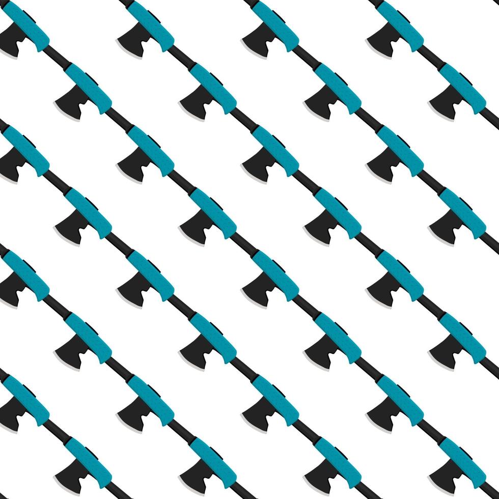 Illustration on theme pattern steel axes with wooden handle vector