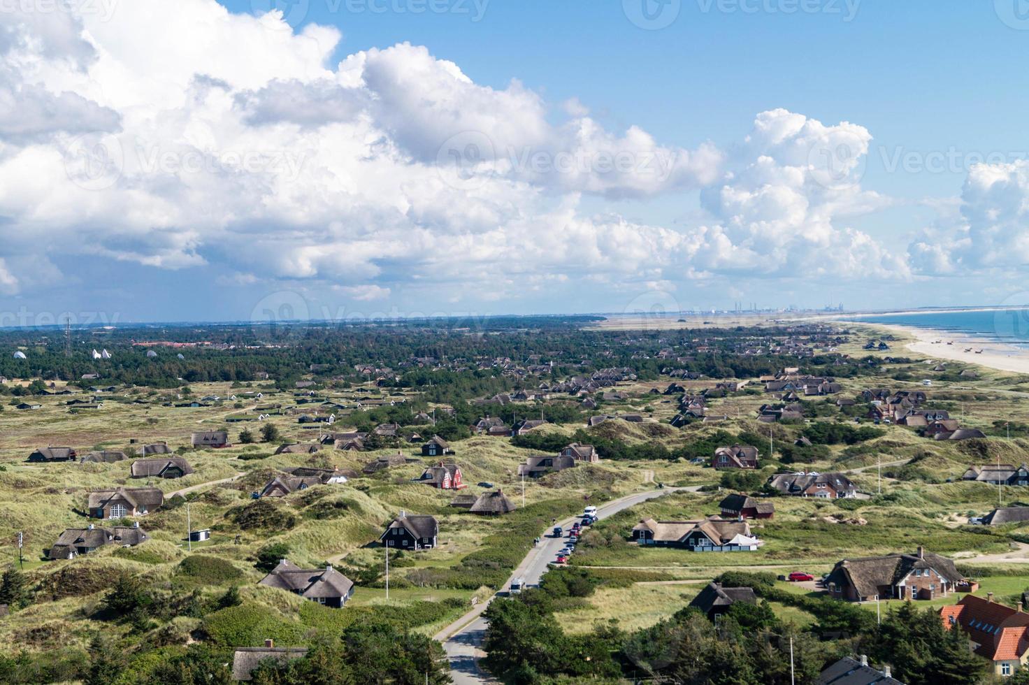 The danish Blavand from the perspective of the old famous lighthouse