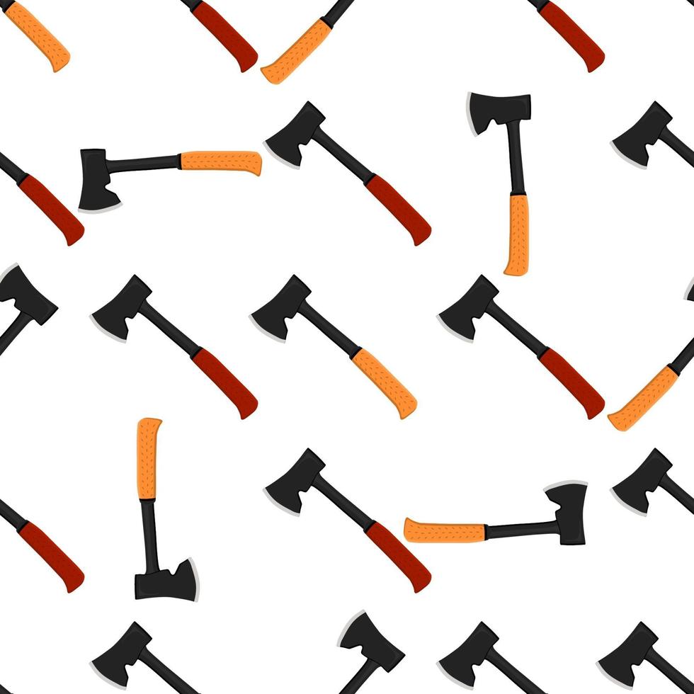 Illustration on theme pattern steel axes with wooden handle vector