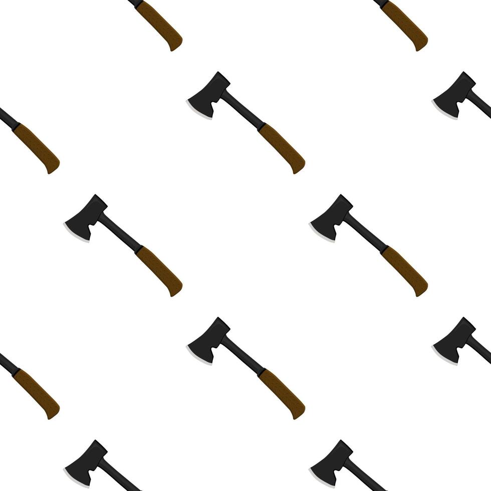 Illustration on theme pattern steel axes with wooden handle vector