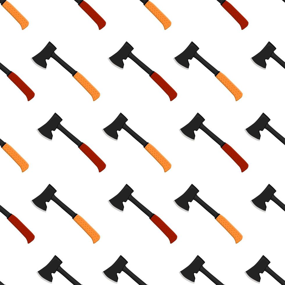 Illustration on theme pattern steel axes with wooden handle vector