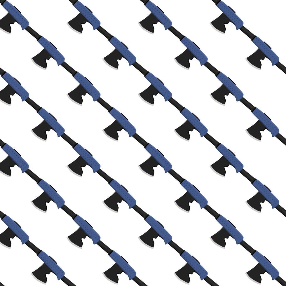 Illustration on theme pattern steel axes with wooden handle vector