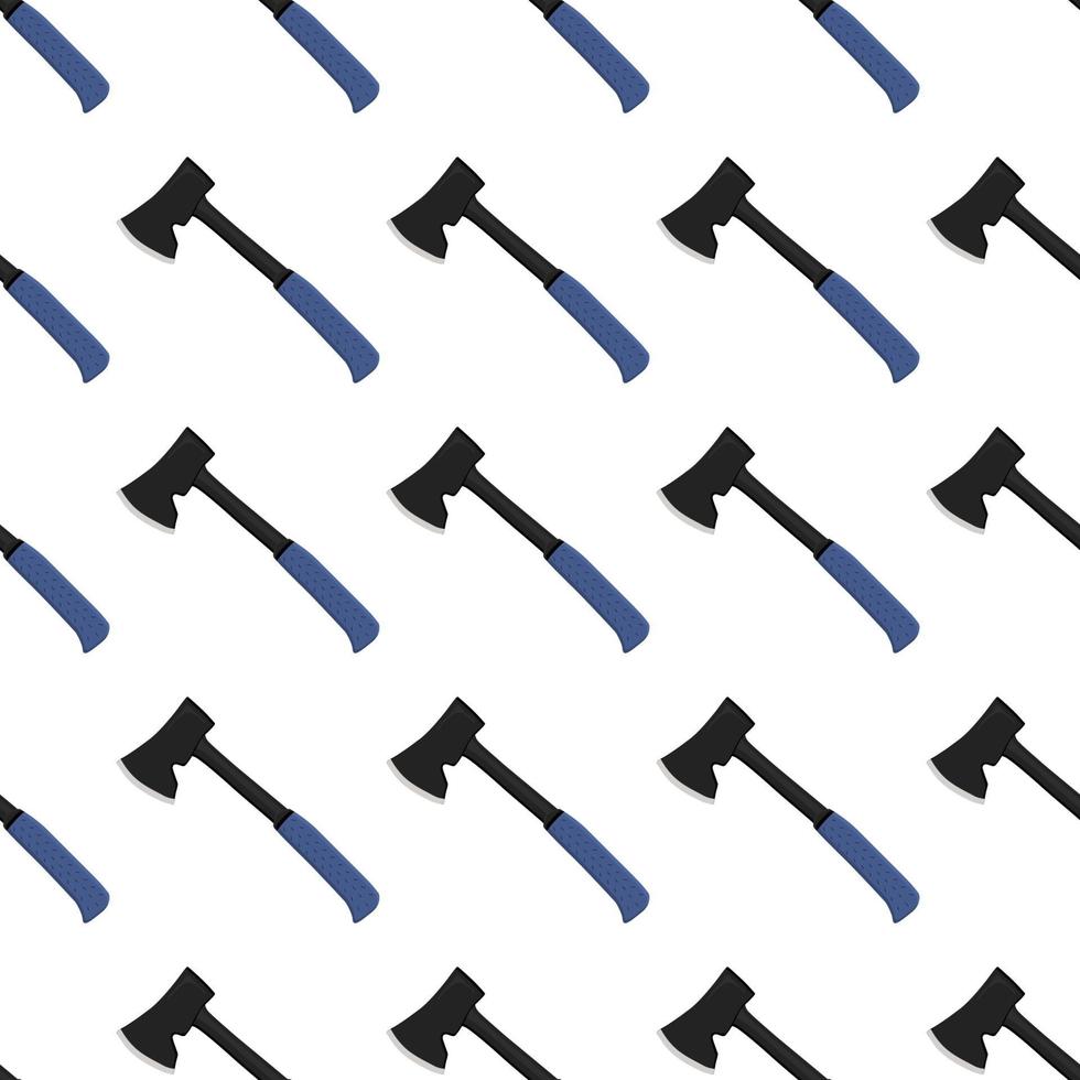 Illustration on theme pattern steel axes with wooden handle vector