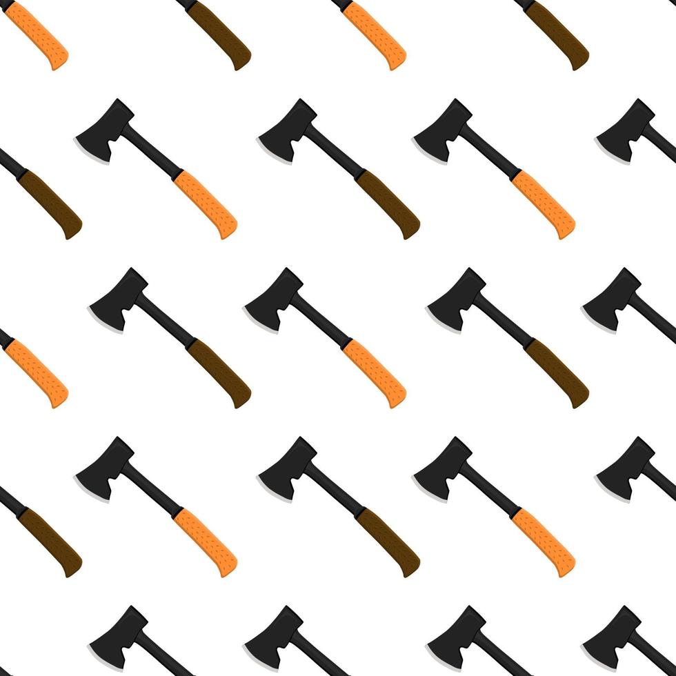 Illustration on theme pattern steel axes with wooden handle vector