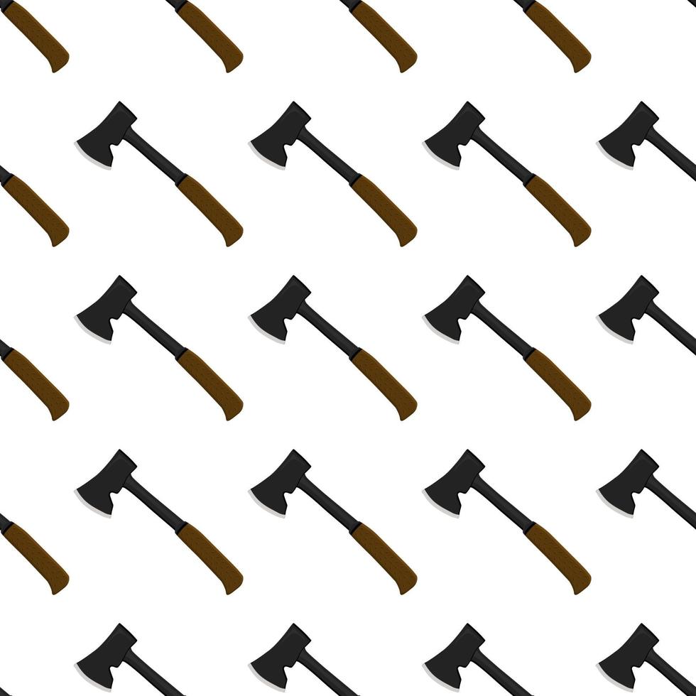 Illustration on theme pattern steel axes with wooden handle vector