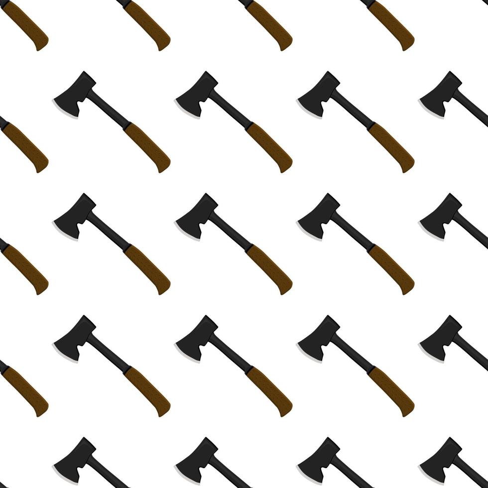 Illustration on theme pattern steel axes with wooden handle vector