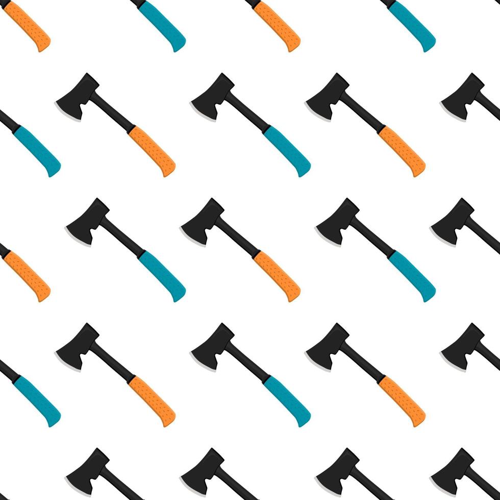 Illustration on theme pattern steel axes with wooden handle vector