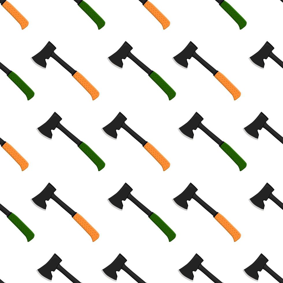 Illustration on theme pattern steel axes with wooden handle vector