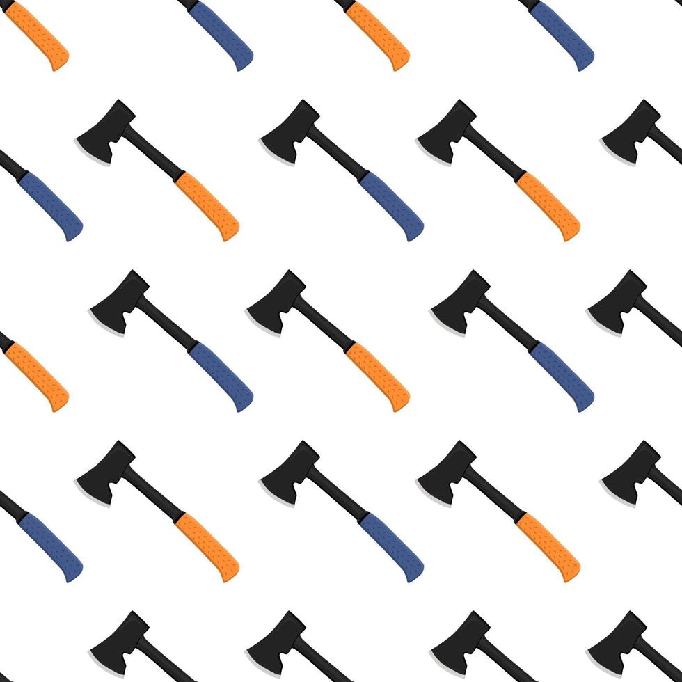 Illustration on theme pattern steel axes with wooden handle vector
