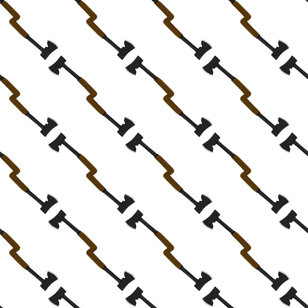 Illustration on theme pattern steel axes with wooden handle vector