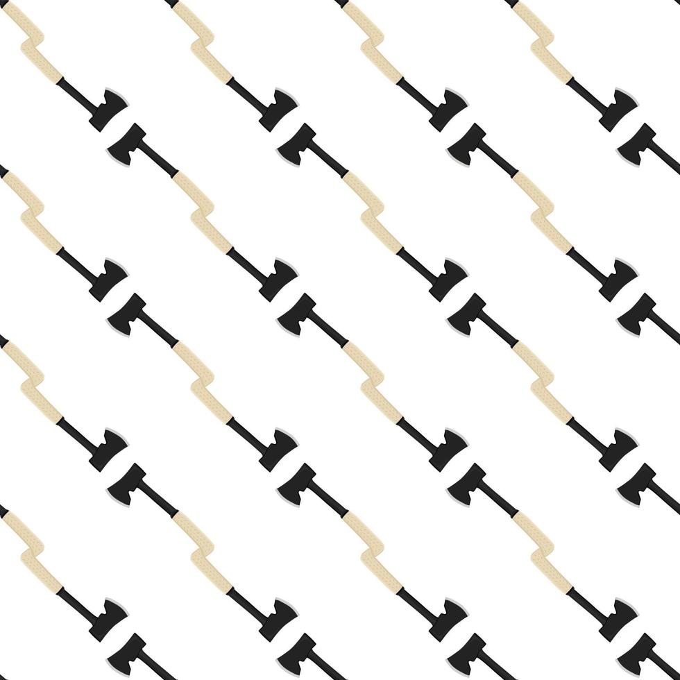 Illustration on theme pattern steel axes with wooden handle vector