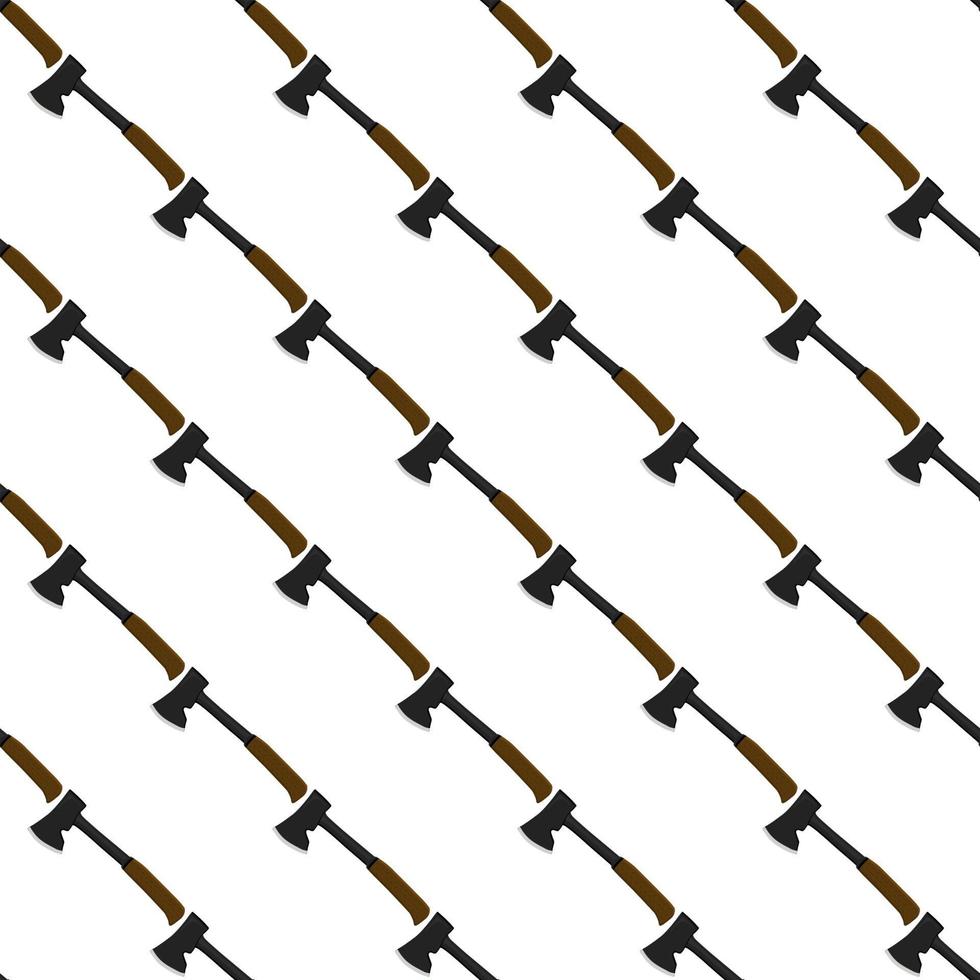Illustration on theme pattern steel axes with wooden handle vector