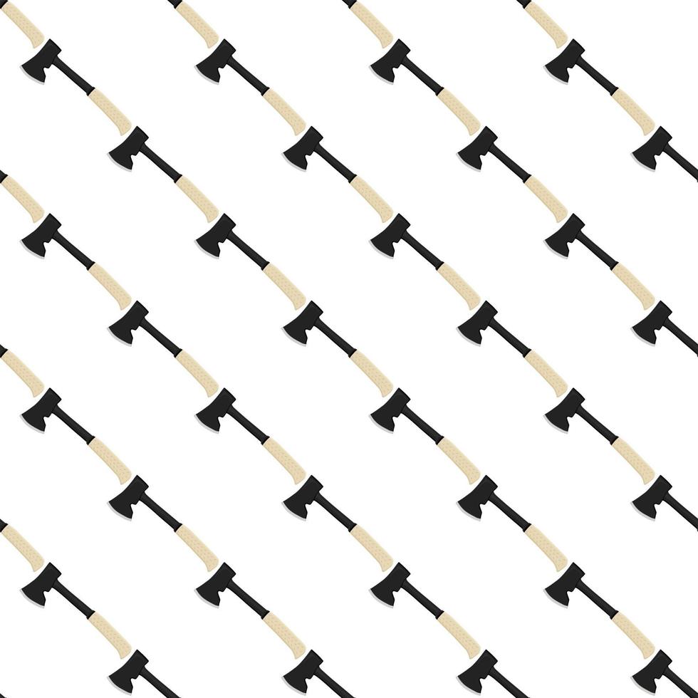 Illustration on theme pattern steel axes with wooden handle vector