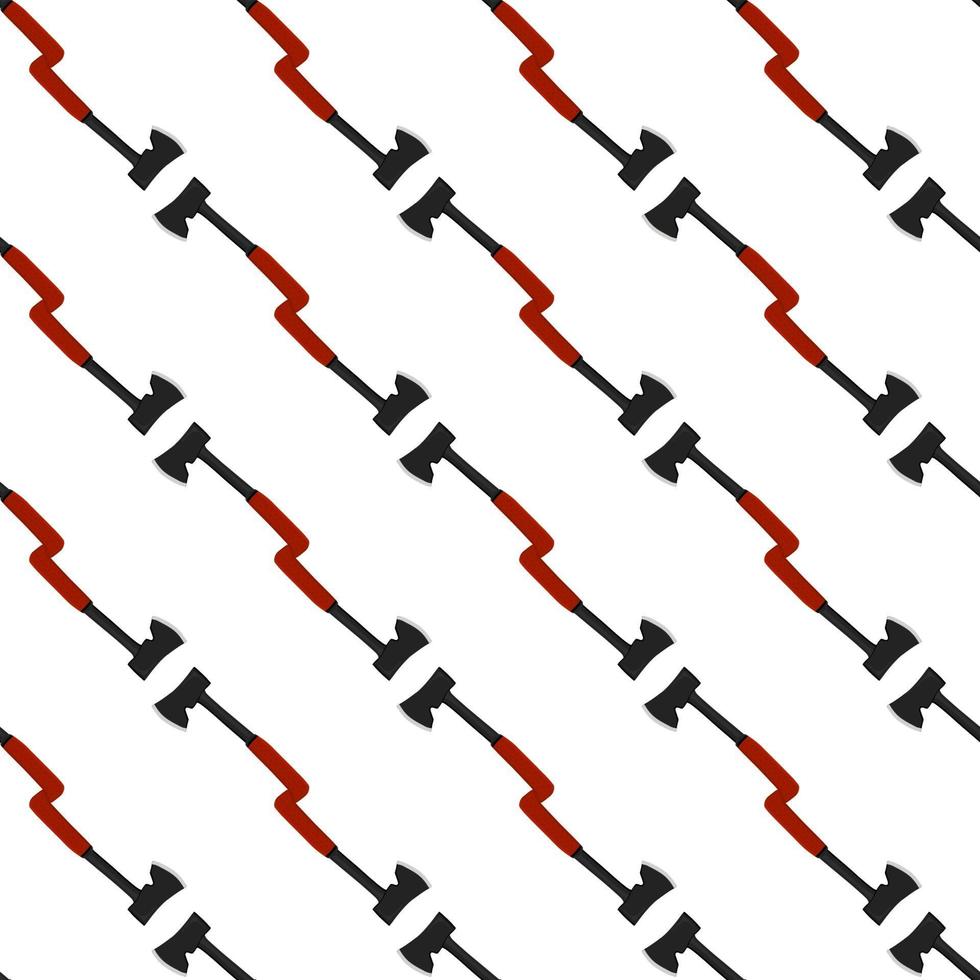 Illustration on theme pattern steel axes with wooden handle vector