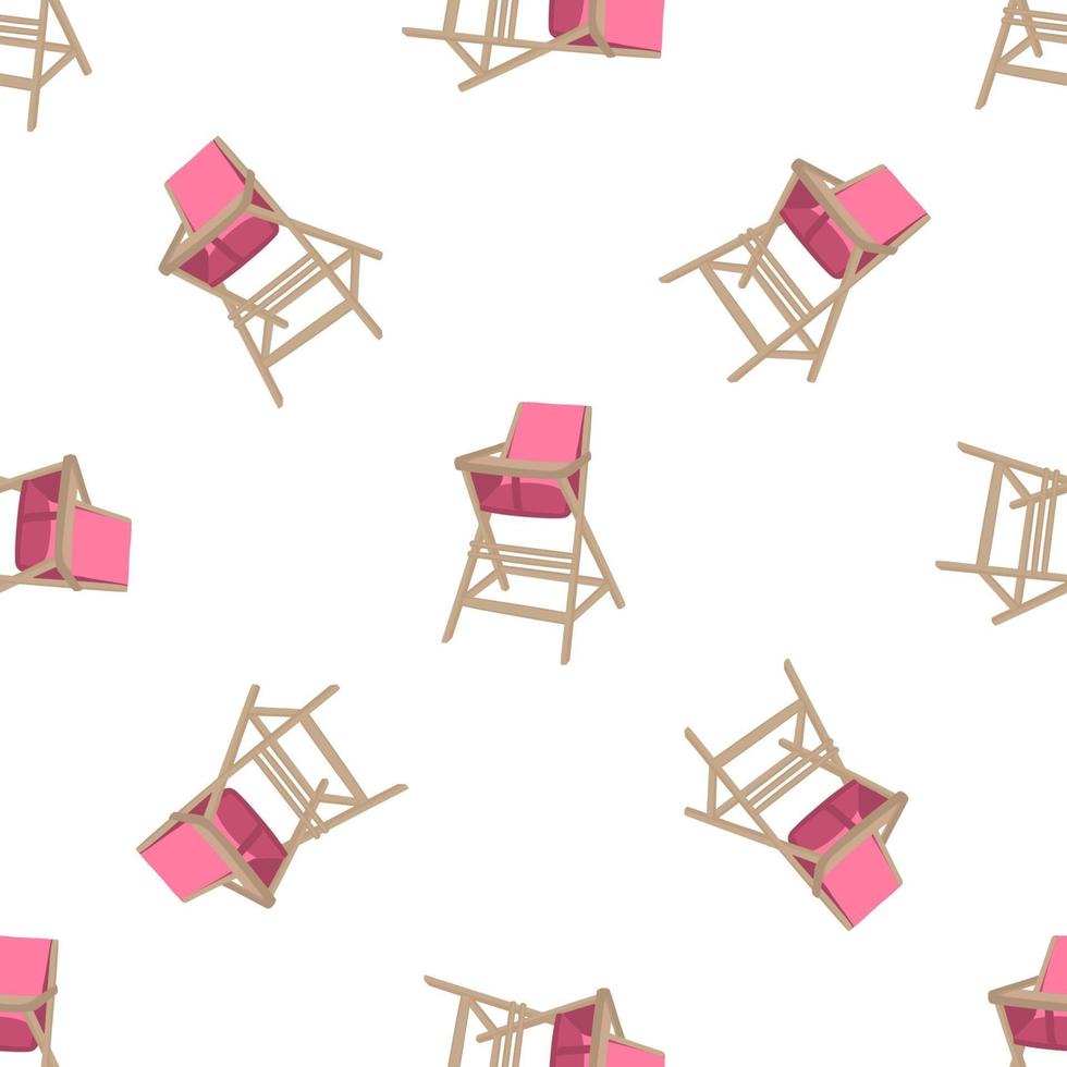 Illustration on theme colorful modern child high chair vector