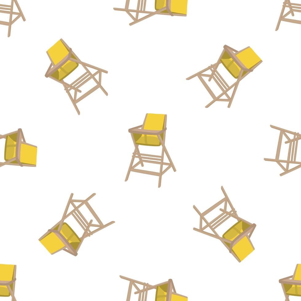 Illustration on theme colorful modern child high chair vector