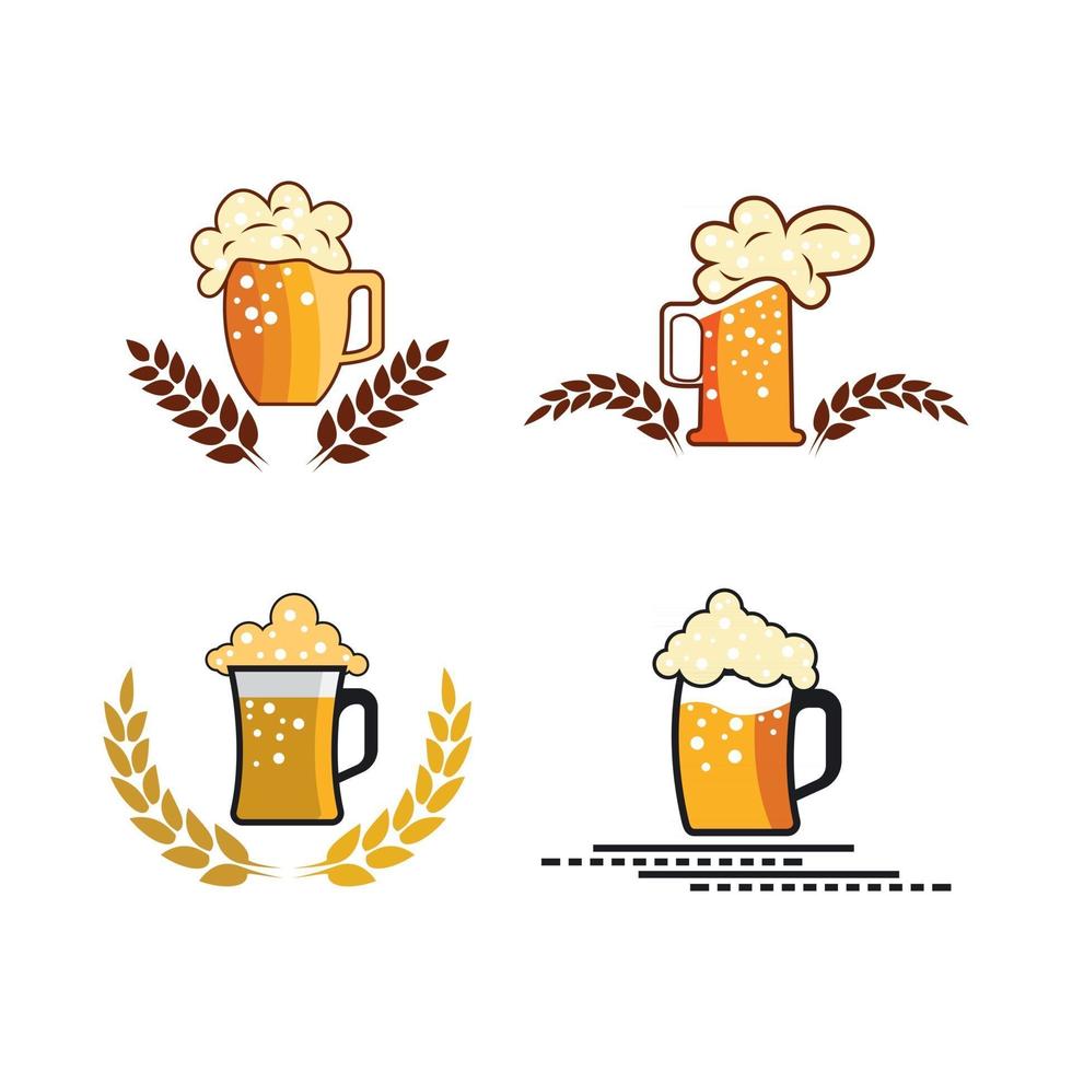 beber cerveza logo imágenes ilustración diseño vector