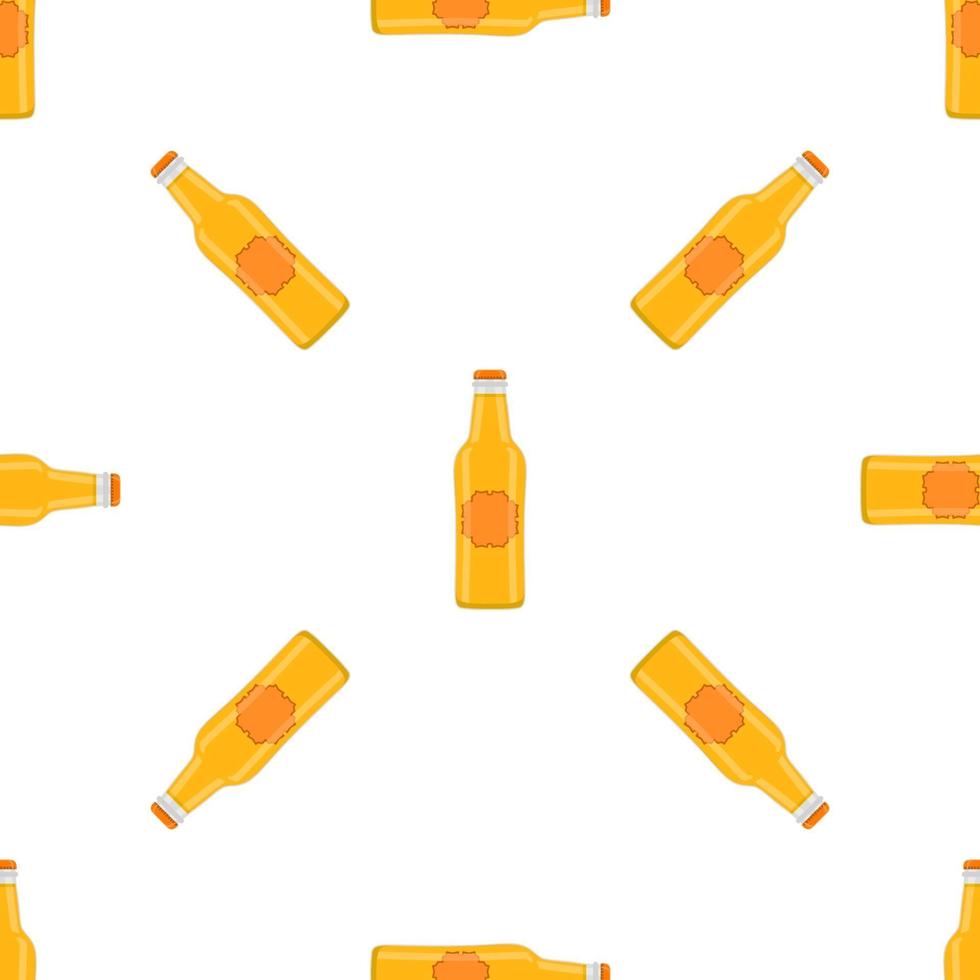Illustration on theme seamless beer glass bottles with lid for brewery vector