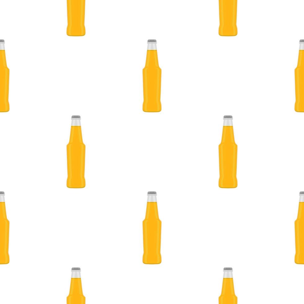 Ilustración sobre el tema botellas de vidrio de cerveza sin costura con tapa para cervecería vector