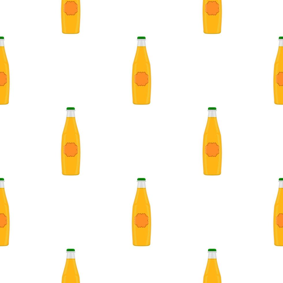 Ilustración sobre el tema botellas de vidrio de cerveza sin costura con tapa para cervecería vector