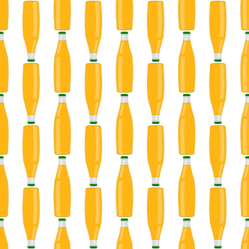 Illustration on theme seamless beer glass bottles with lid for brewery vector