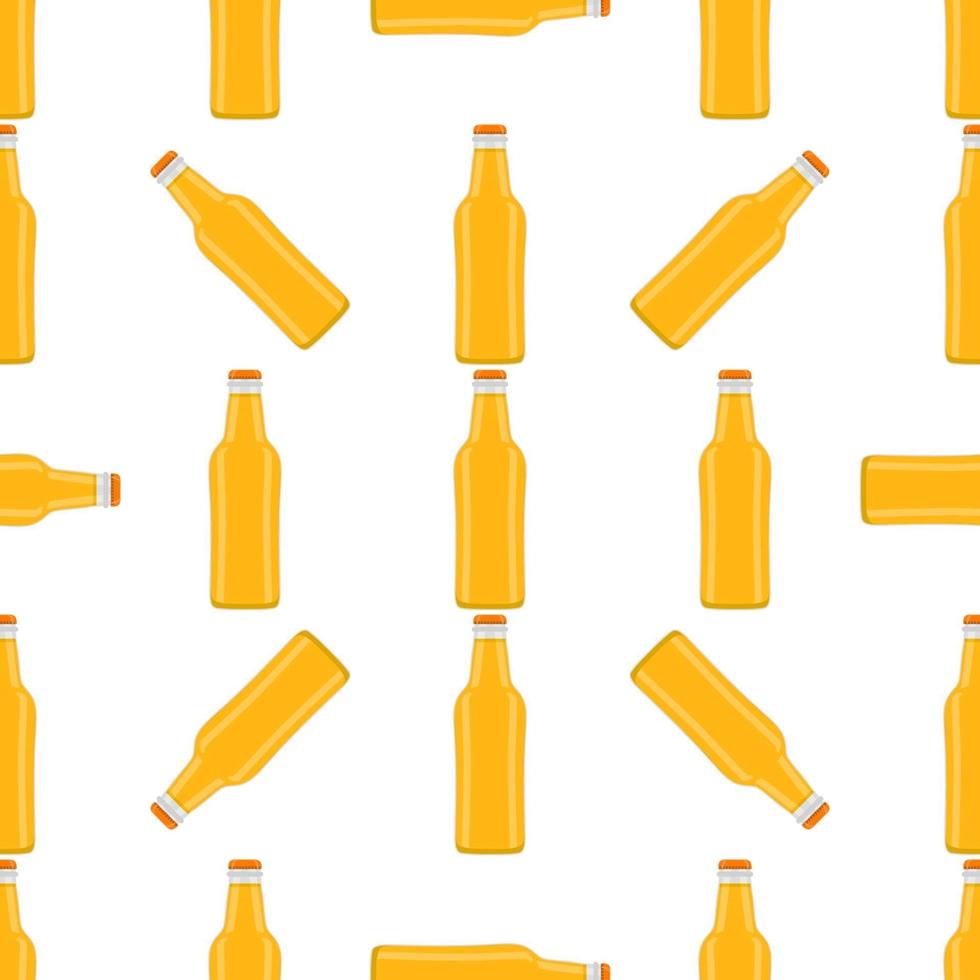 Illustration on theme seamless beer glass bottles with lid for brewery vector