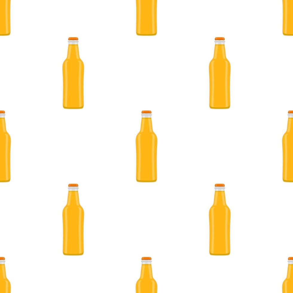 Illustration on theme seamless beer glass bottles with lid for brewery vector
