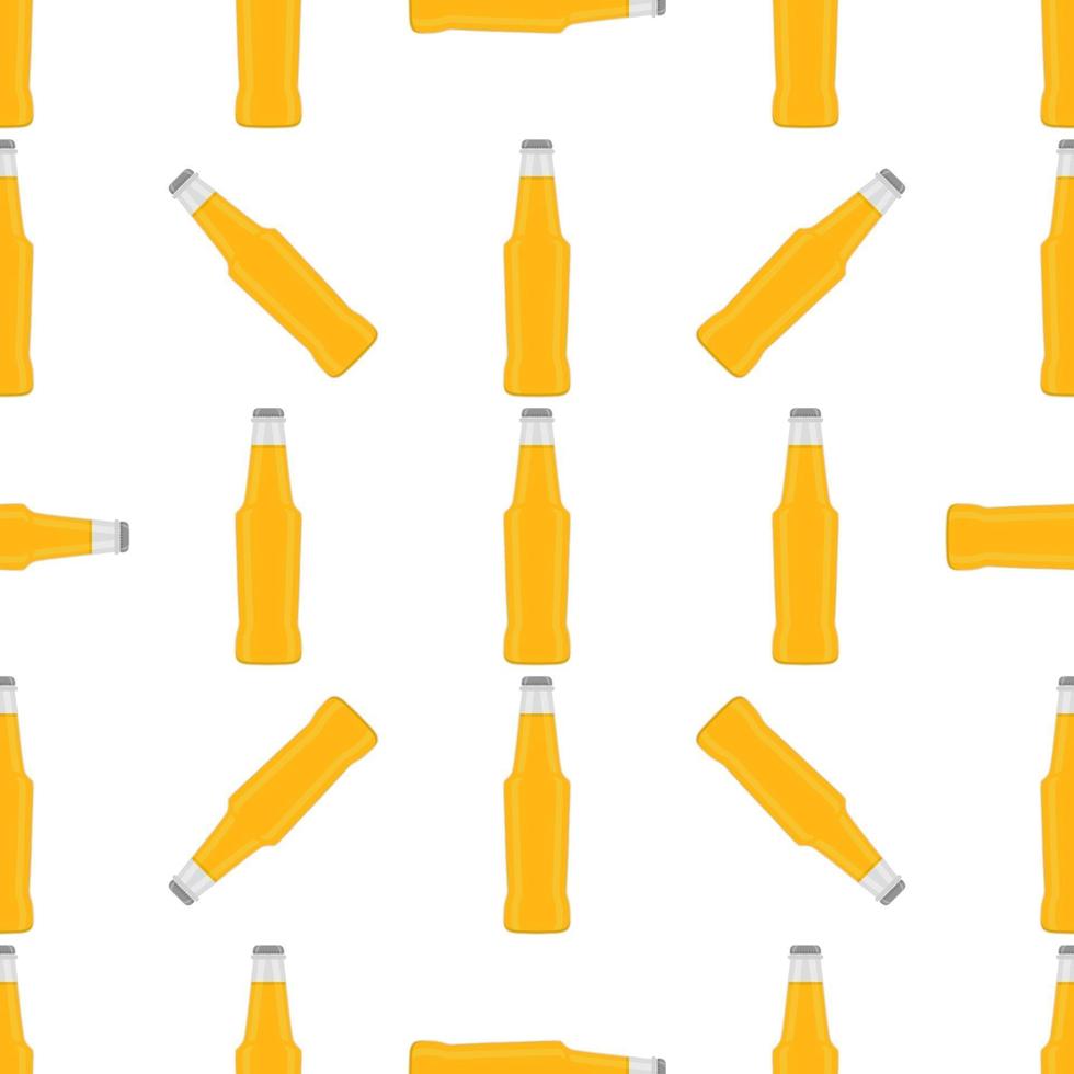 Illustration on theme seamless beer glass bottles with lid for brewery vector