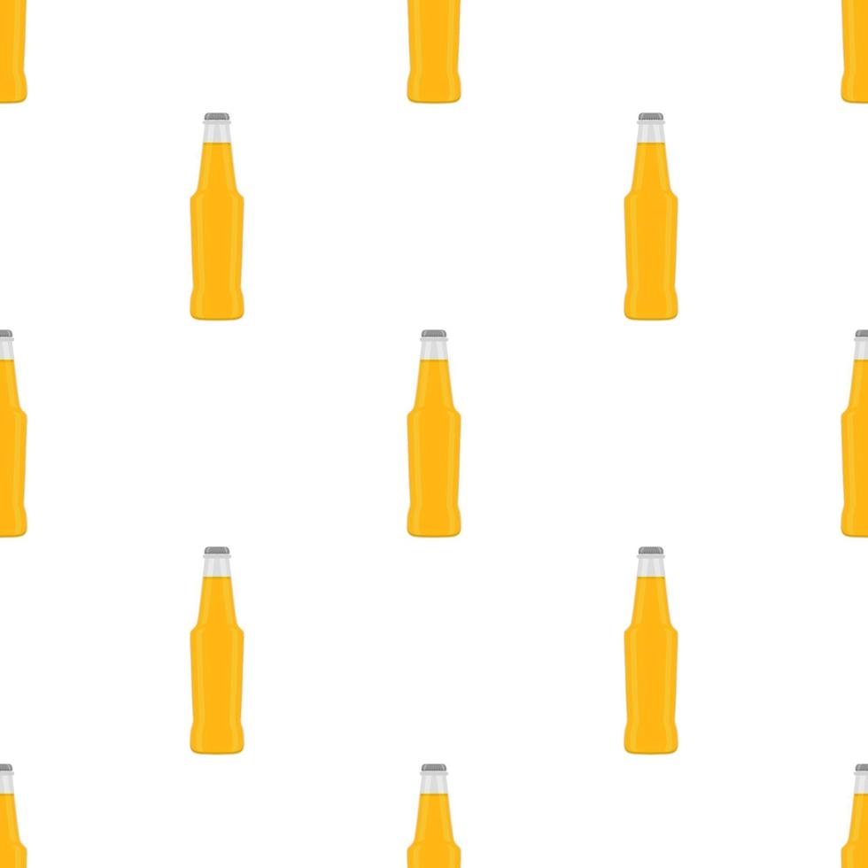 Ilustración sobre el tema botellas de vidrio de cerveza sin costura con tapa para cervecería vector